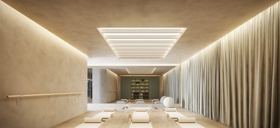 Movement and yoga studio, artist impression
