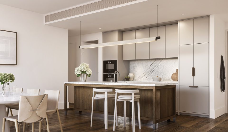 Grand kitchen and dining, artist impression